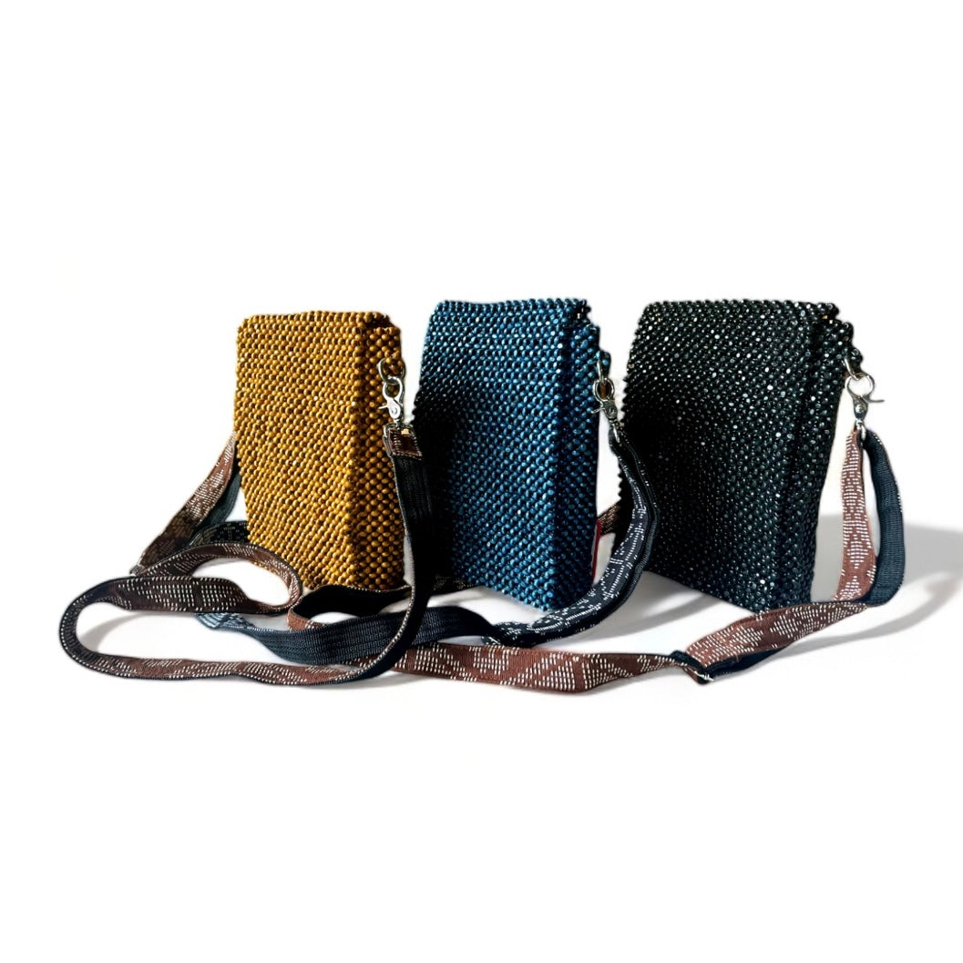 MENSAJERA Beaded Versatile Messenger Bag | Wooden Beads Collection