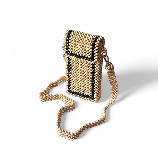 AINA Phone Purse | Wooden Beads Accessory