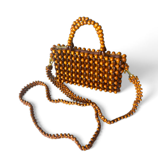 Amara beaded handbag with detachable sling