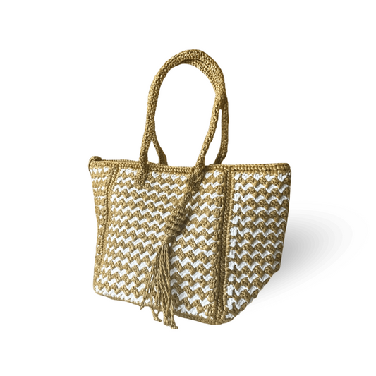 ARYA Hand-Crocheted Convertible Tote | Premium Straw Bag