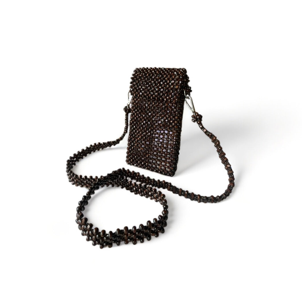 AINA Phone Purse | Wooden Beads Accessory