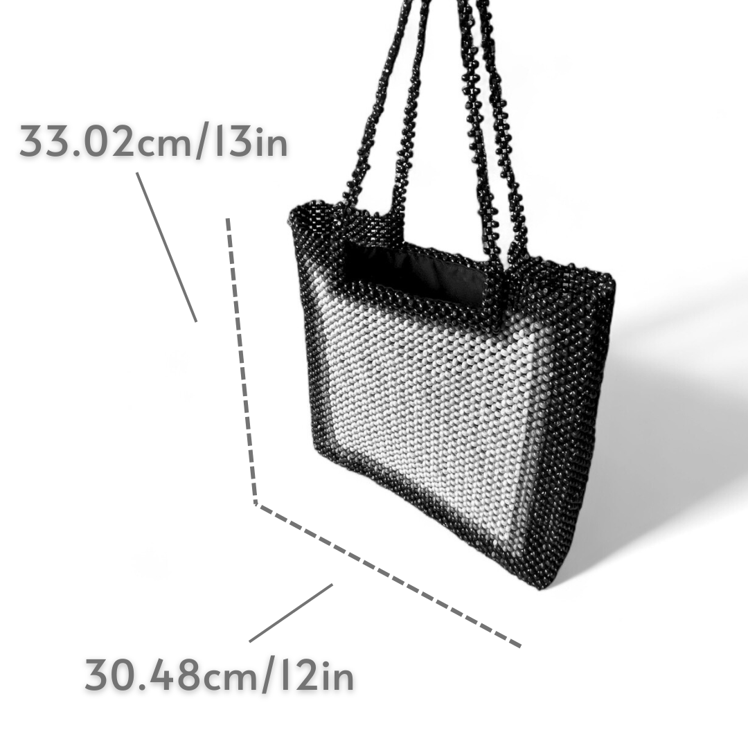 ALESSANDRA Beaded Tote Bag | Wooden Beads Collection