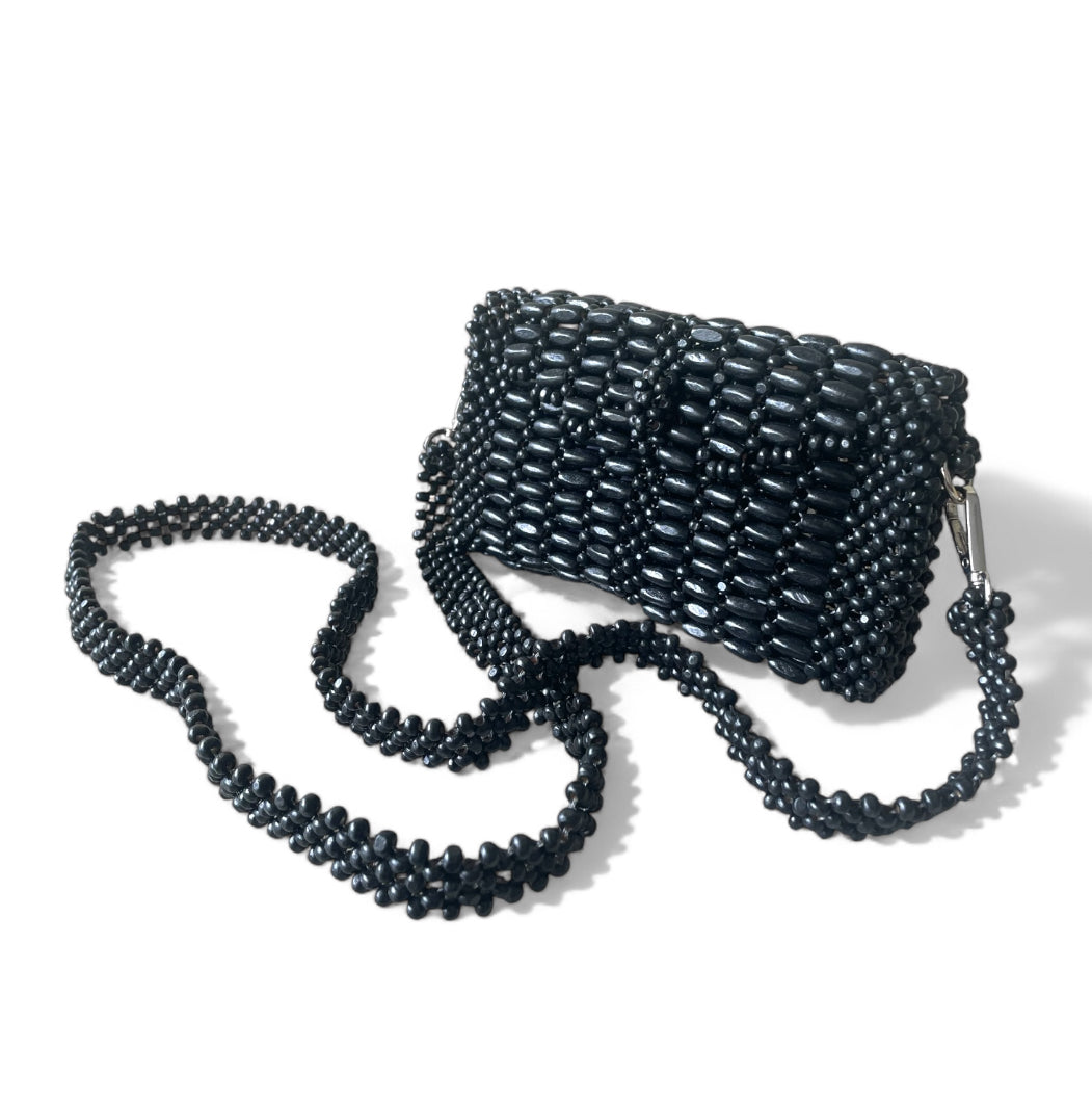 BIANCA Versatile Beaded Mini-Clutch/Wallet/Sling | Wooden Bead Bags