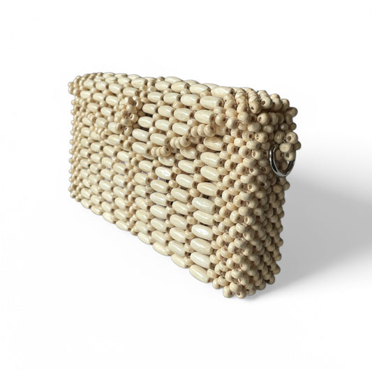 BIANCA Versatile Beaded Mini-Clutch/Wallet/Sling | Wooden Bead Bags