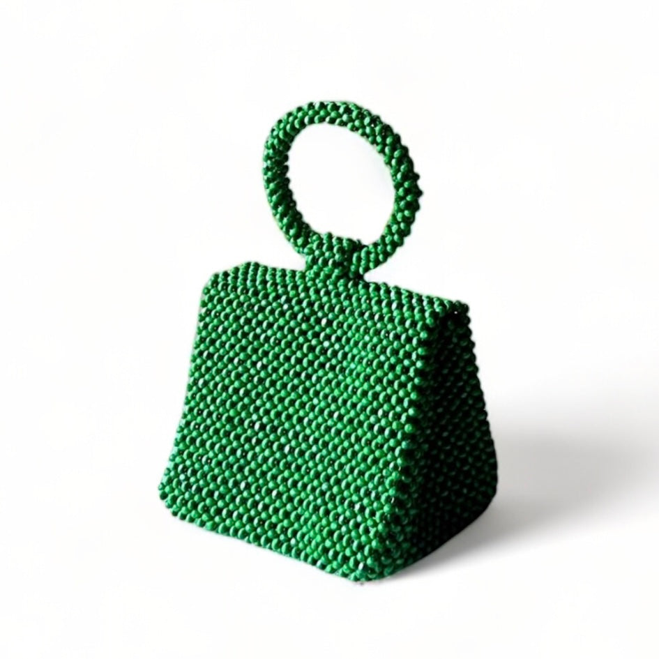 BEATRIZ Beaded Bag for Gala | Wooden Beads Collection