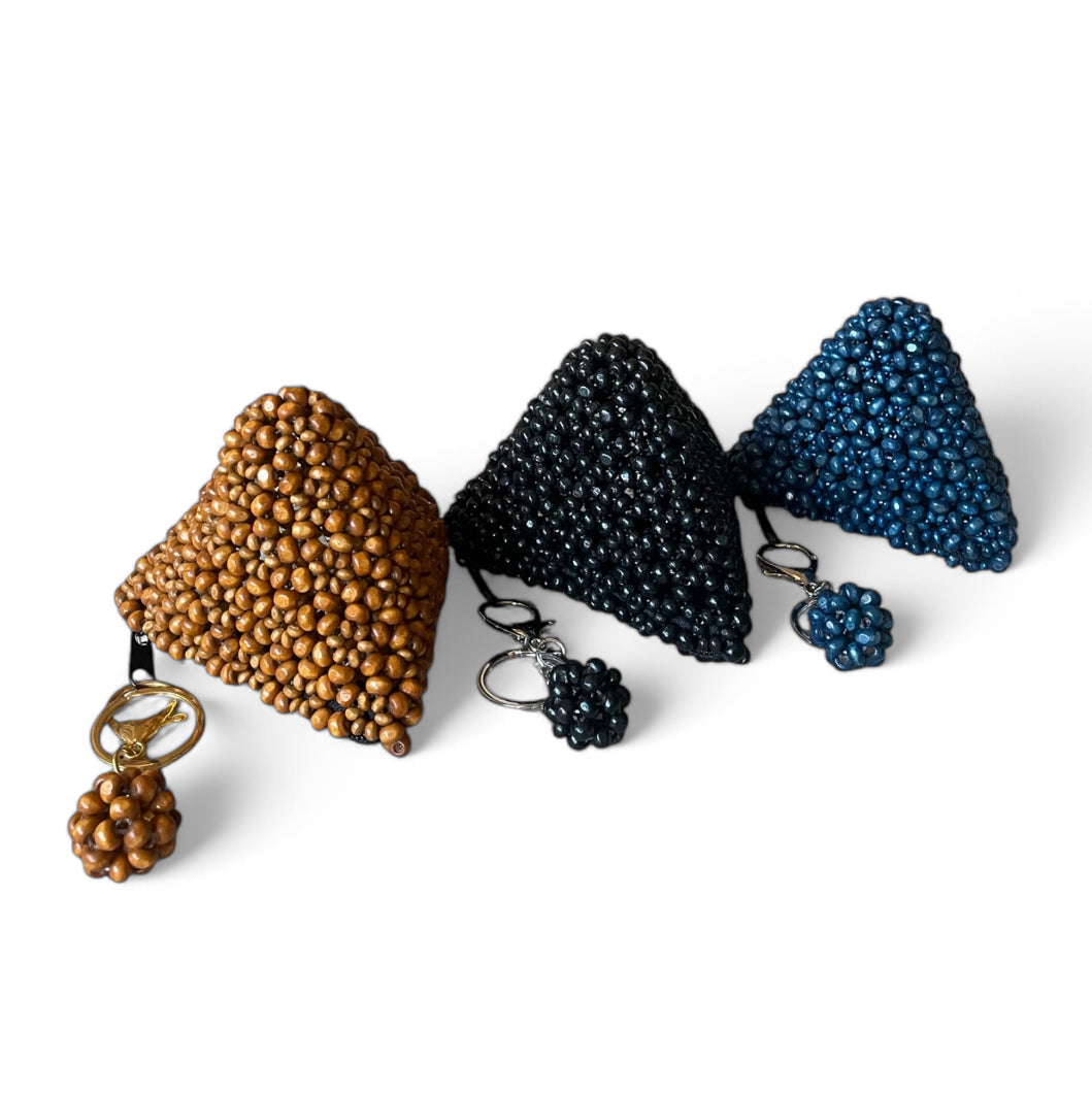 BELLA Beaded Coin Purse/Bag charm | Wooden Beads Accessory