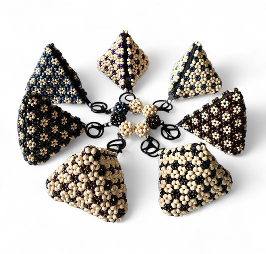 BELLA Beaded Coin Purse/Bag charm | Wooden Beads Accessory