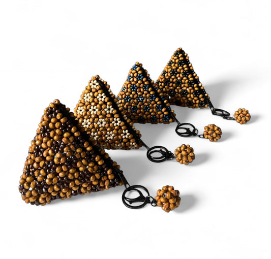 BELLA Beaded Coin Purse/Bag charm | Wooden Beads Accessory