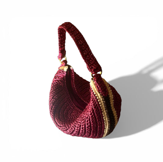 CARINA Dumpling Handbag | Premium Straw