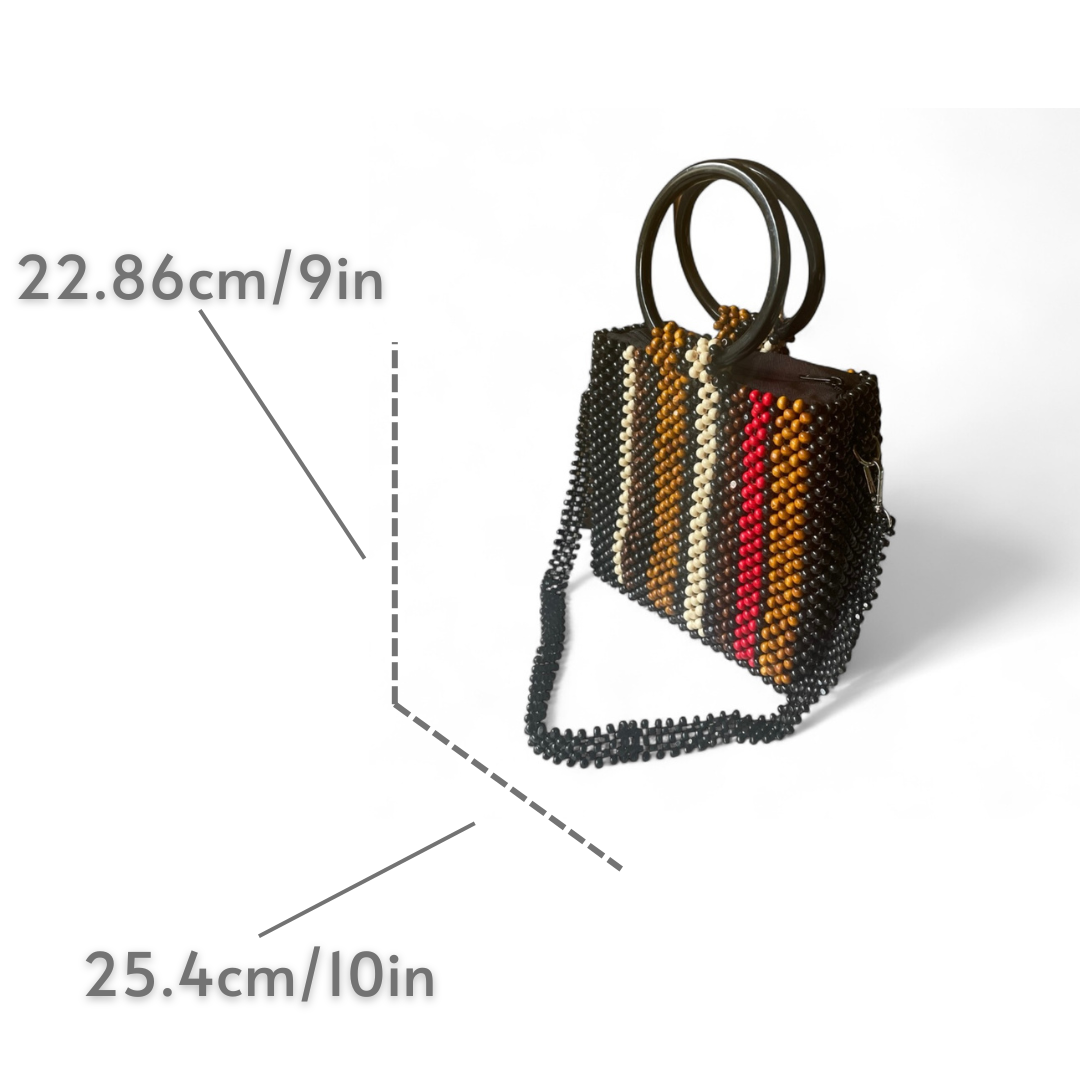 CAMILA Multicolor Beaded Handbag | Wooden Beads Collection