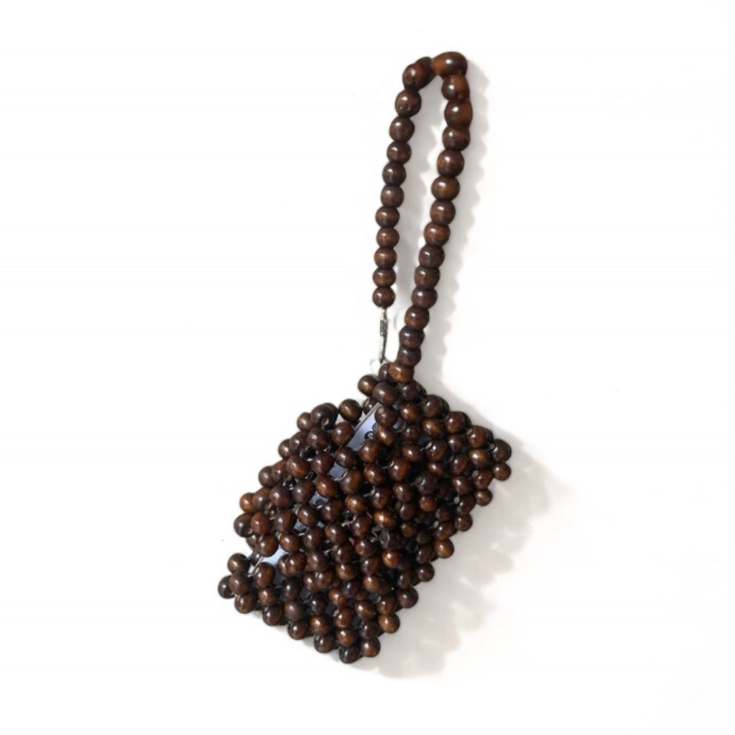 KATRINA Beaded Card Purse | Wooden Beads Accessory