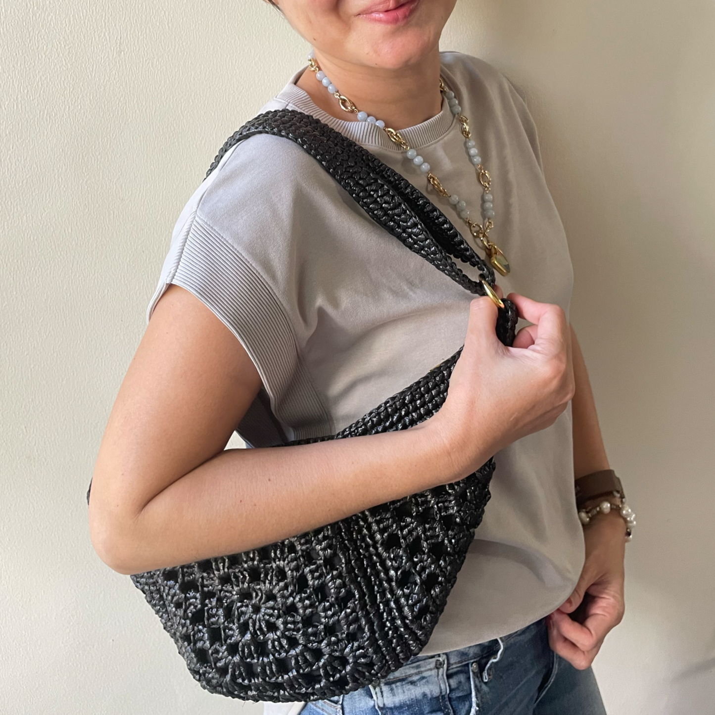ELISSA Four-Way Multifunctional Bag | Premium Straw Bag