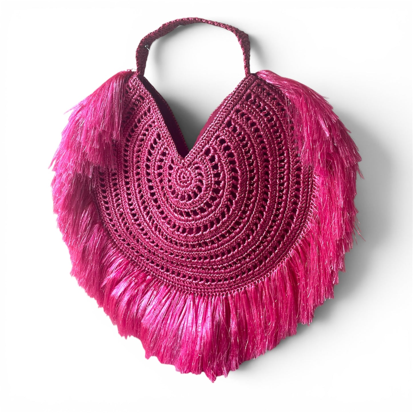 FIESTA Custom Handmade Shoulder Bag with Fringes | Premium Straw Bag