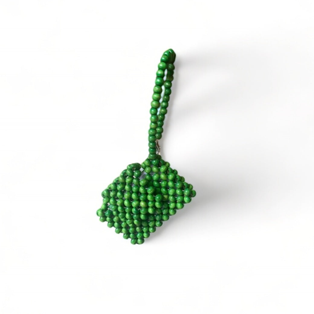 KATRINA Beaded Card Purse | Wooden Beads Accessory