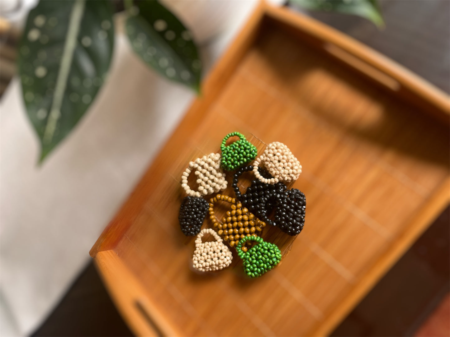 NIÑA Beaded Bag Charms and Keychains | Wooden Beads Accessory