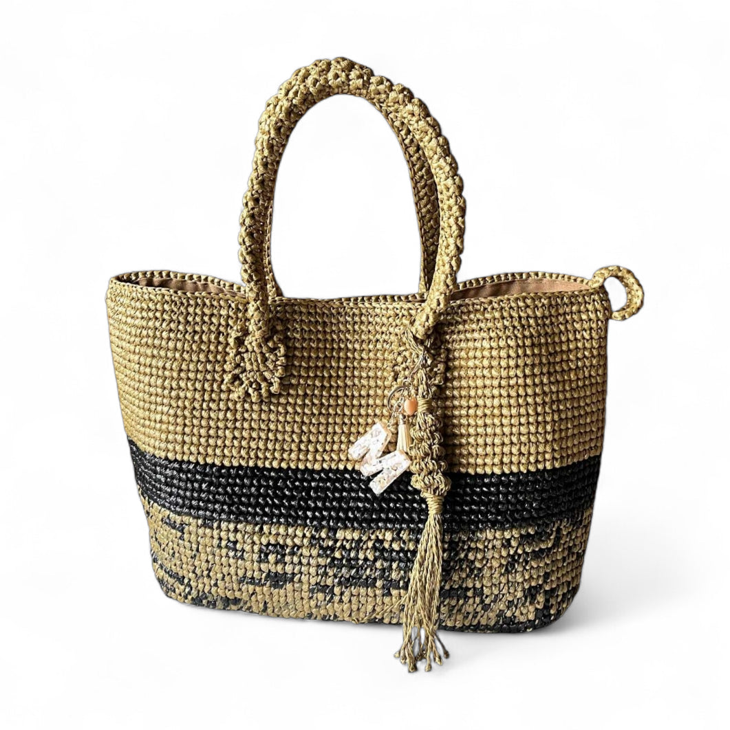 IVANNA Speckled Tote | Premium Straw Bag