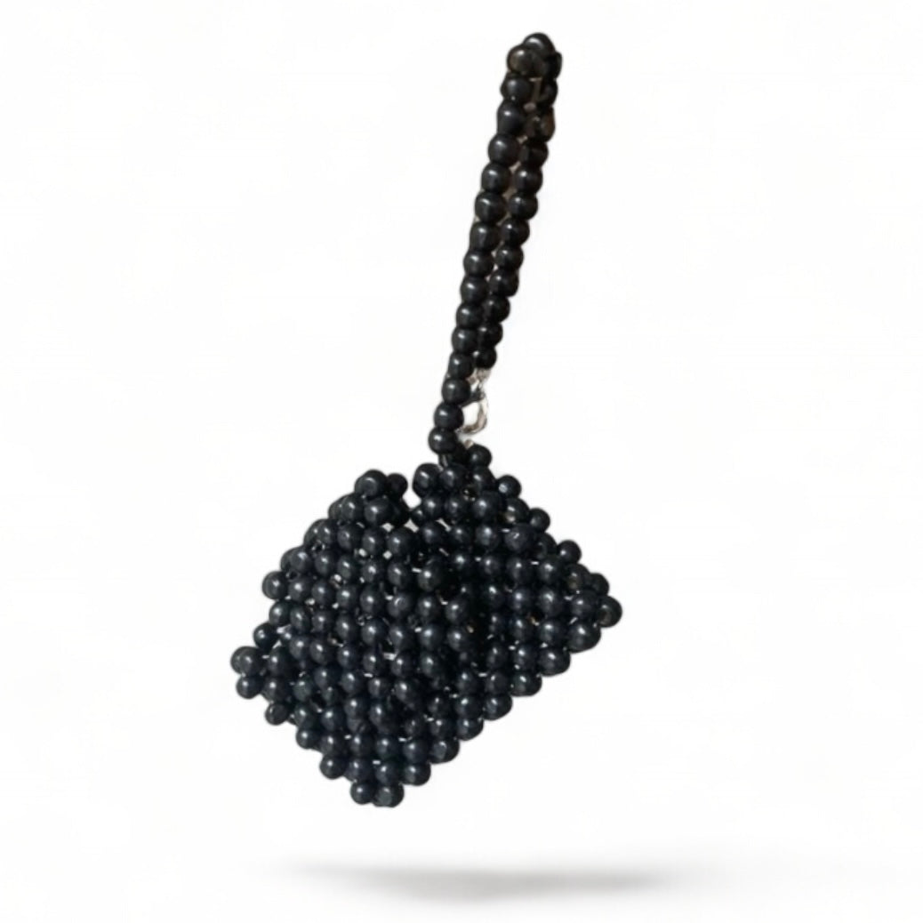 KATRINA Beaded Card Purse | Wooden Beads Accessory