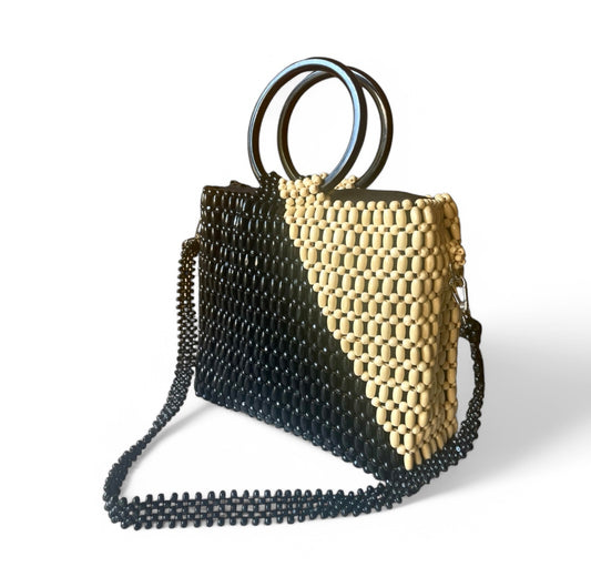 KIARA Versatile Beaded Handbag | Wooden Beads Collection