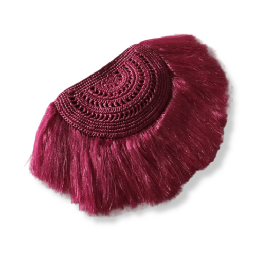 LUNA Handmade Half-Moon Clutch/Sling with Fringes | Premium Straw Bag