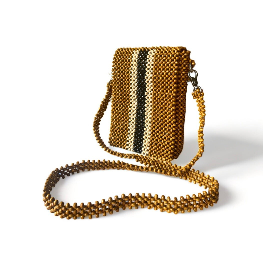 MENSAJERA Beaded Versatile Messenger Bag | Wooden Beads Collection
