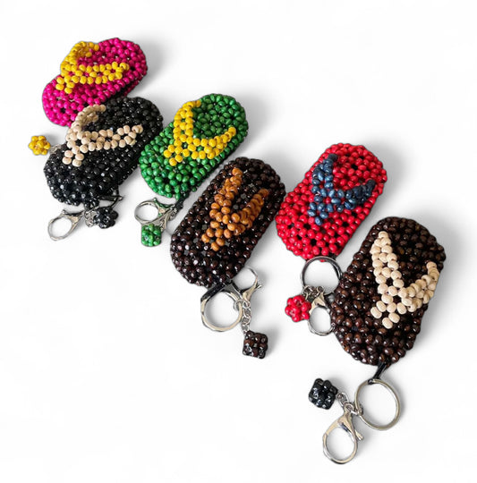 MOANA Beaded "Tsinelas" Coin Purse/Bag Charm | Wooden Beads Accessory