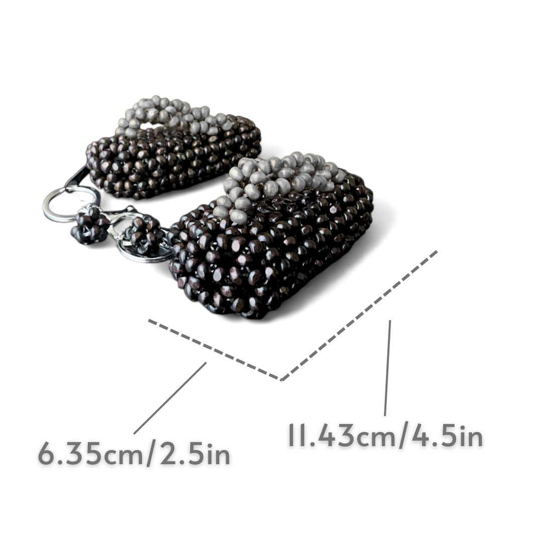 MOANA Beaded "Tsinelas" Coin Purse/Bag Charm | Wooden Beads Accessory