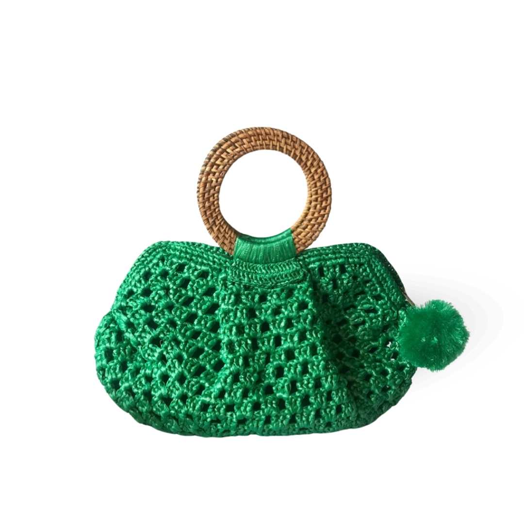 PEPITA Handwoven Nito-Vine Handles Handbag | Premium Straw Bag