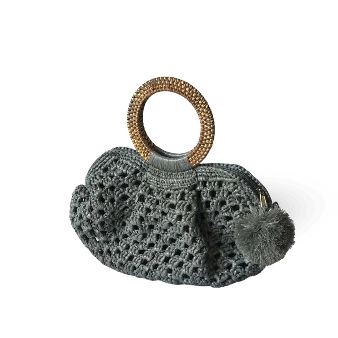 PEPITA Handwoven Nito-Vine Handles Handbag | Premium Straw Bag
