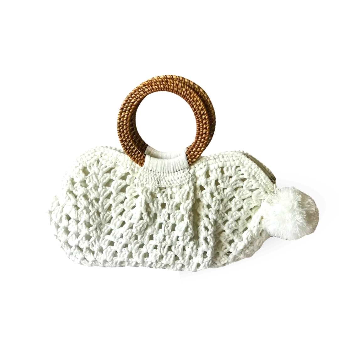 PEPITA Handwoven Nito-Vine Handles Handbag | Premium Straw Bag
