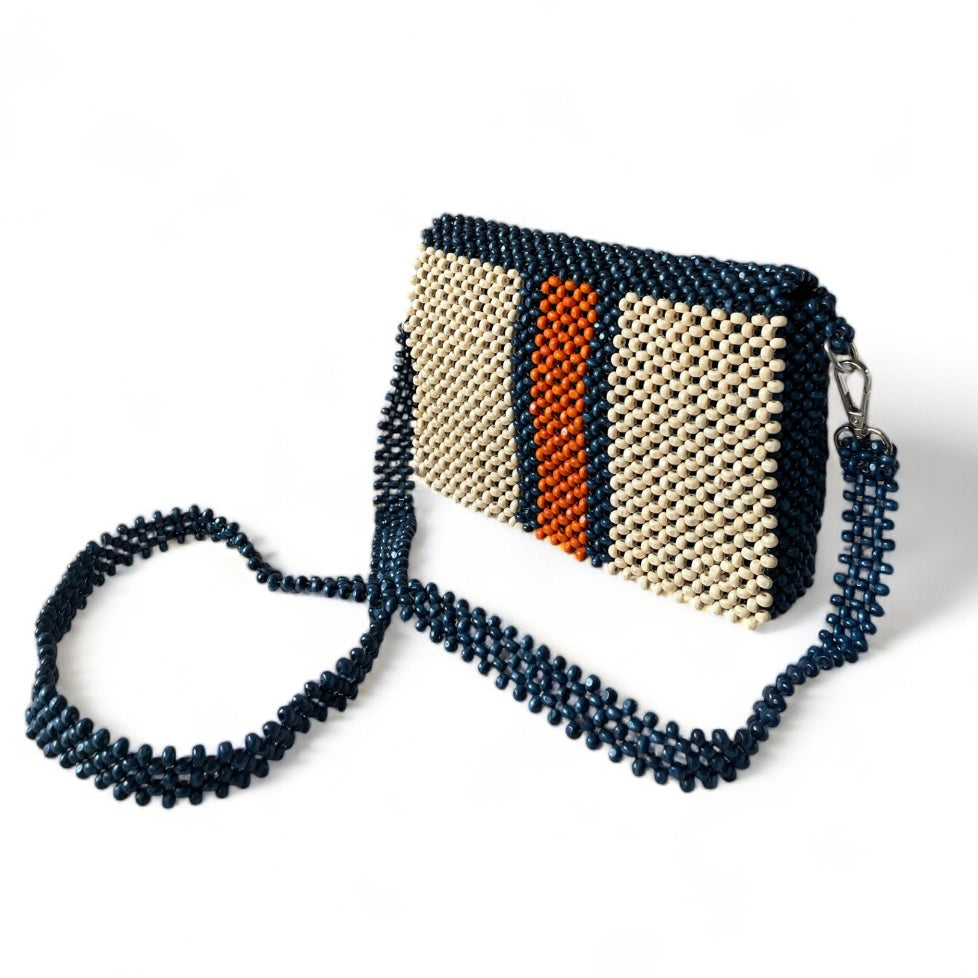 RAYA Convertible Beaded Clutch/Sling/Shoulder bag | Wooden Beads Collection