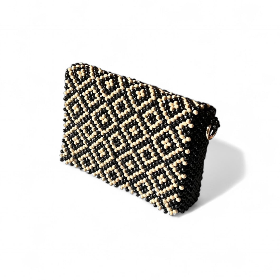RAYA Convertible Beaded Clutch/Sling/Shoulder bag | Wooden Beads Collection