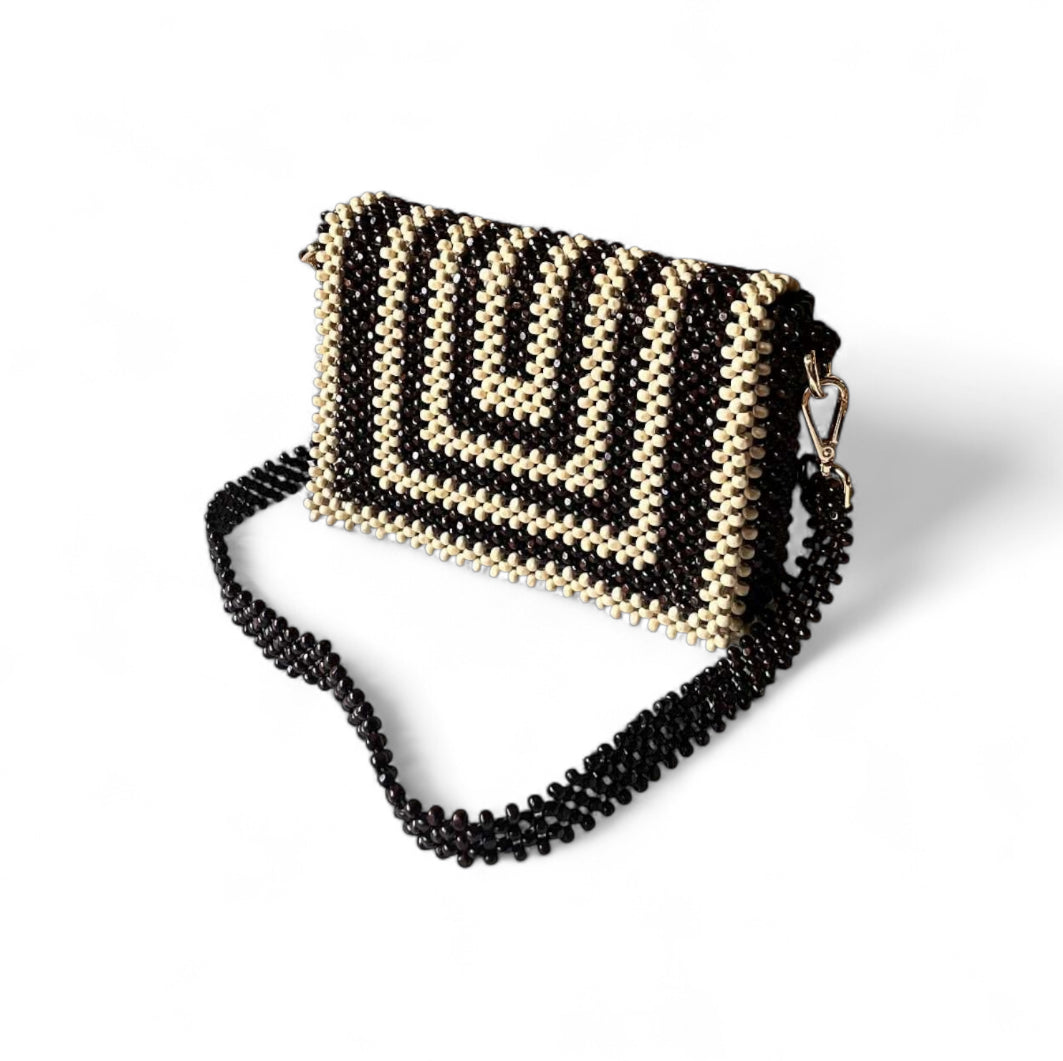 RAYA Convertible Beaded Clutch/Sling/Shoulder bag | Wooden Beads Collection