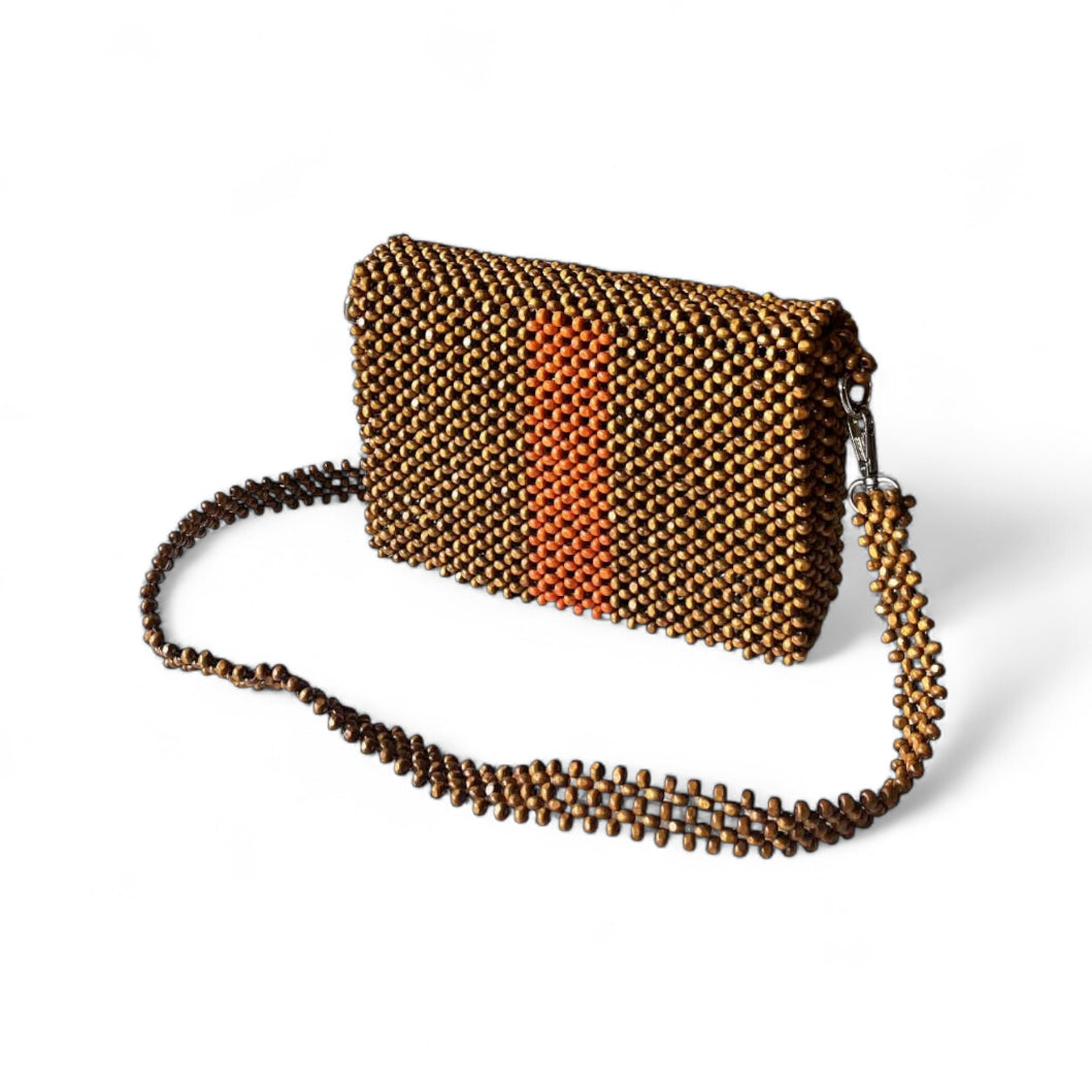 RAYA Convertible Beaded Clutch/Sling/Shoulder bag | Wooden Beads Collection