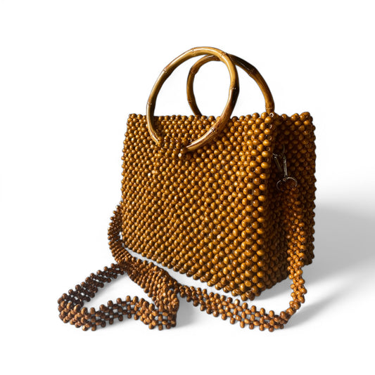 SAMANTHA Beaded Office Bag | Wooden Beads Collection