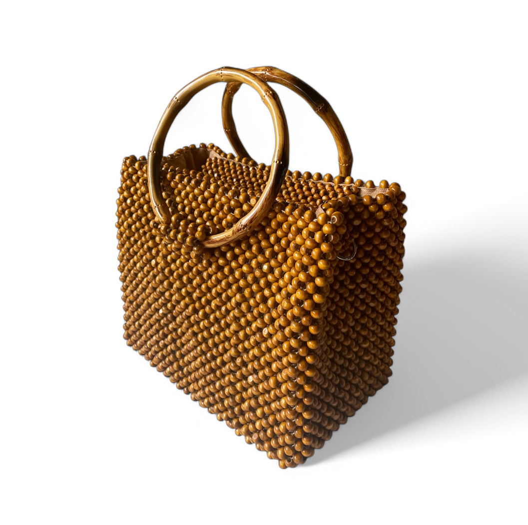SAMANTHA Beaded Office Bag | Wooden Beads Collection