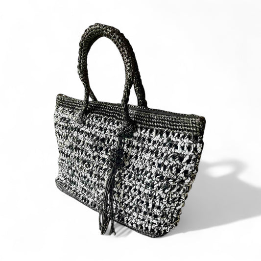 SAVANNAH Zip Top Travel Tote Bag | Premium Straw Bag