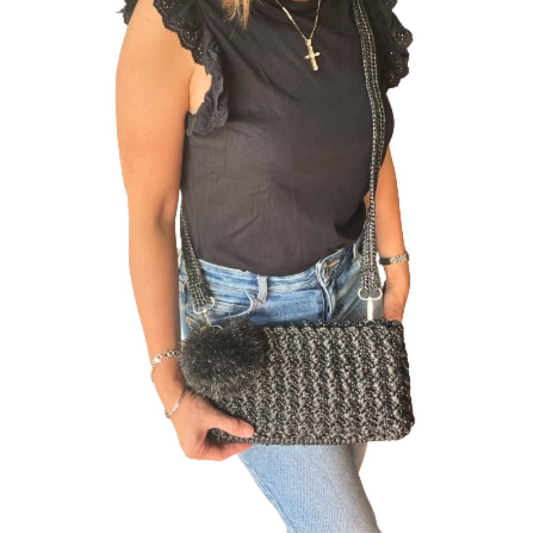 VEYDA Crocheted Clutch/Wristlet/Sling | Premium Straw Bag