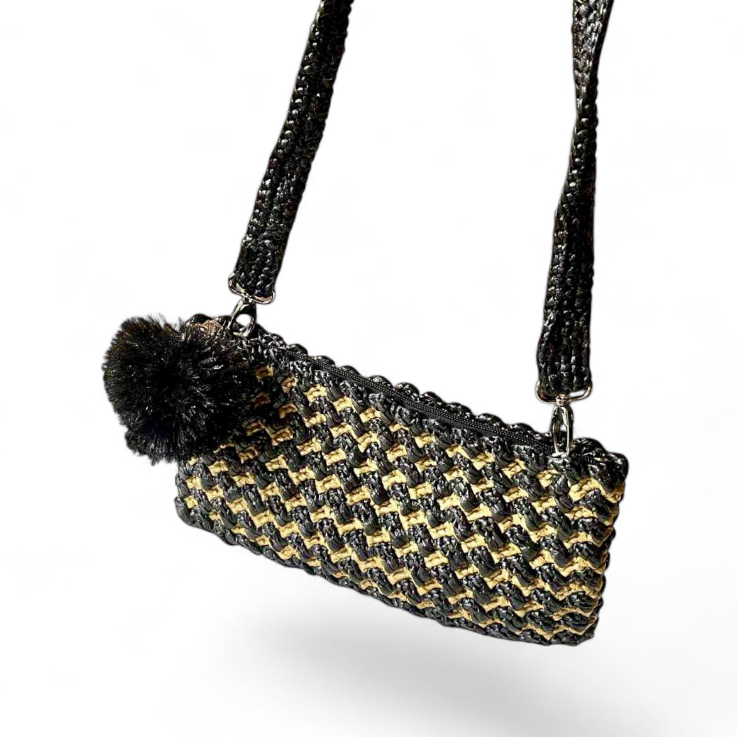 VEYDA Crocheted Clutch/Wristlet/Sling | Premium Straw Bag