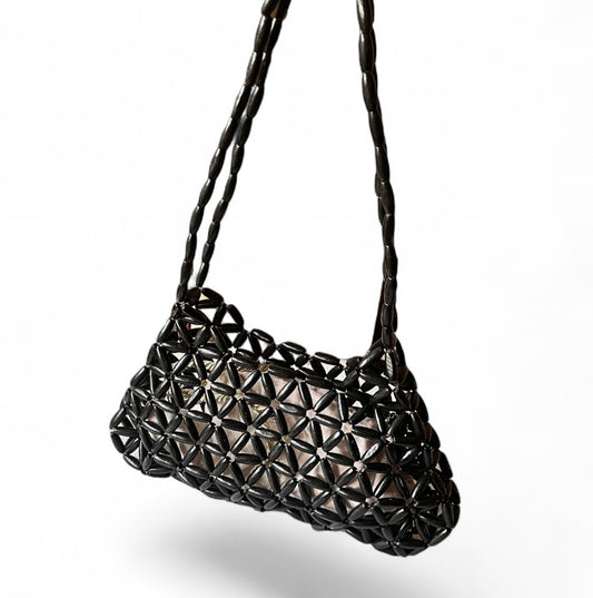 VITTORIA Beaded Boho Chic Shoulder Bag | Wooden Beads Collection