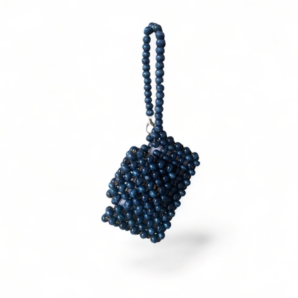KATRINA Beaded Card Purse | Wooden Beads Accessory