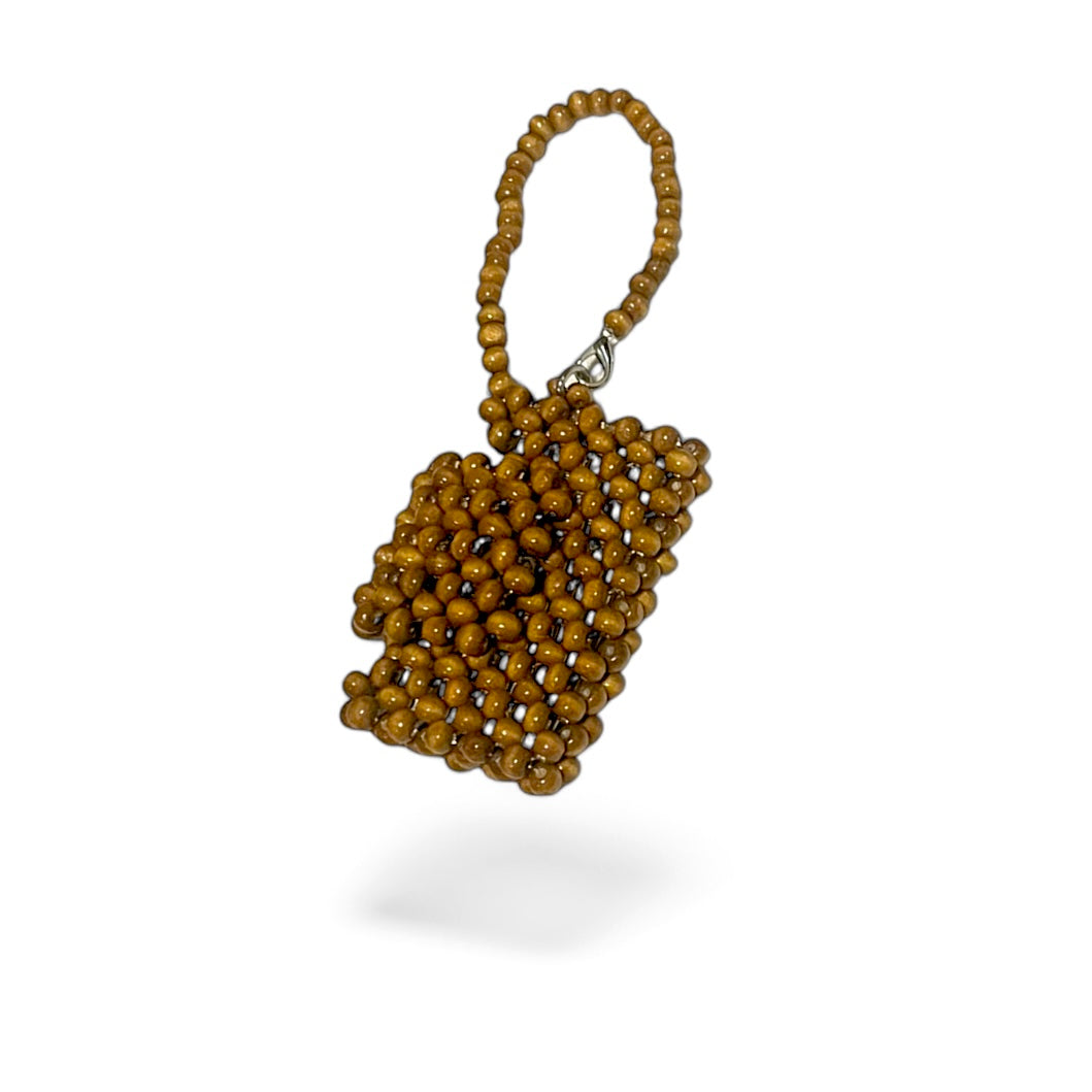 KATRINA Beaded Card Purse | Wooden Beads Accessory