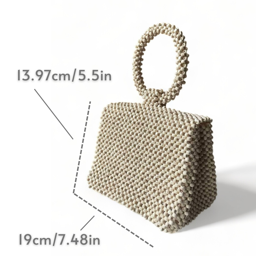 BEATRIZ Beaded Bag for Gala | Wooden Beads Collection