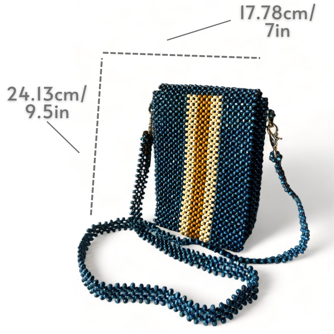 MENSAJERA Beaded Versatile Messenger Bag | Wooden Beads Collection