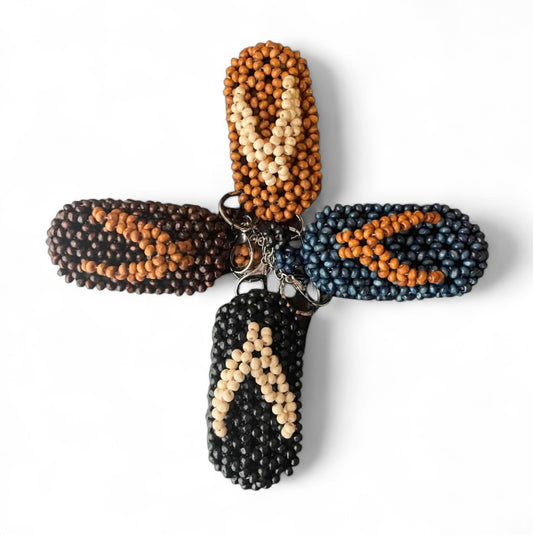 MOANA Beaded "Tsinelas" Coin Purse/Bag Charm | Wooden Beads Accessory