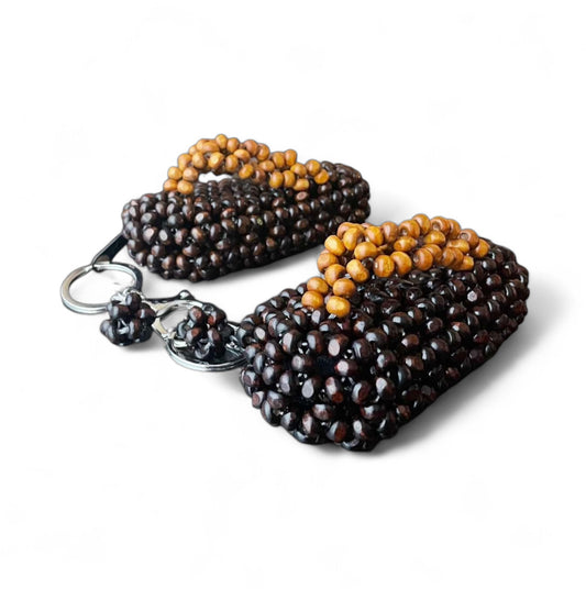 MOANA Beaded "Tsinelas" Coin Purse/Bag Charm | Wooden Beads Accessory