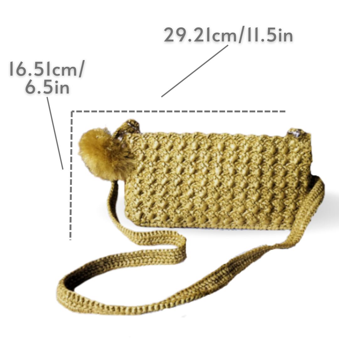VEYDA Crocheted Clutch/Wristlet/Sling | Premium Straw Bag
