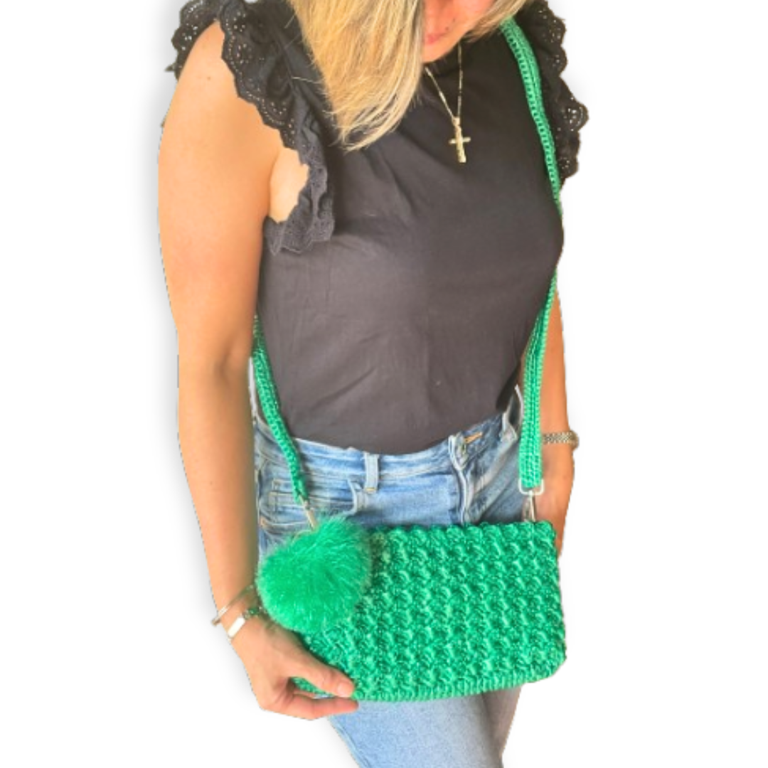 VEYDA Crocheted Clutch/Wristlet/Sling | Premium Straw Bag