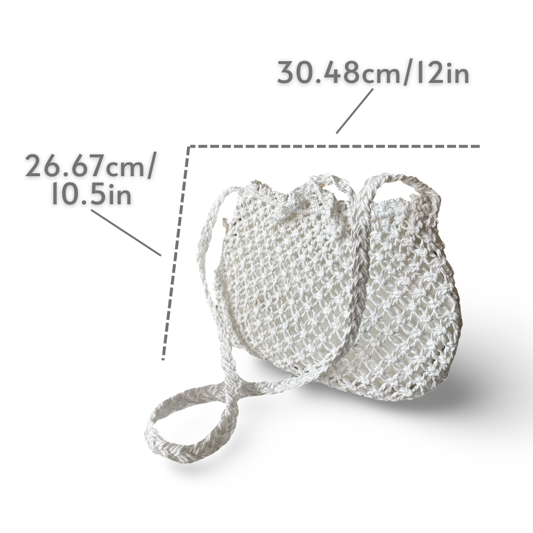 YARA Macrame Travel Sling Bag | Premium Soft Straw Rope Bag