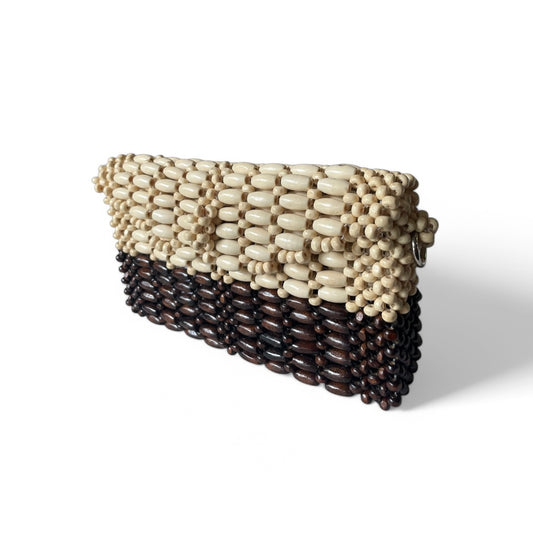 BIANCA Versatile Beaded Mini-Clutch/Wallet/Sling | Wooden Bead Bags