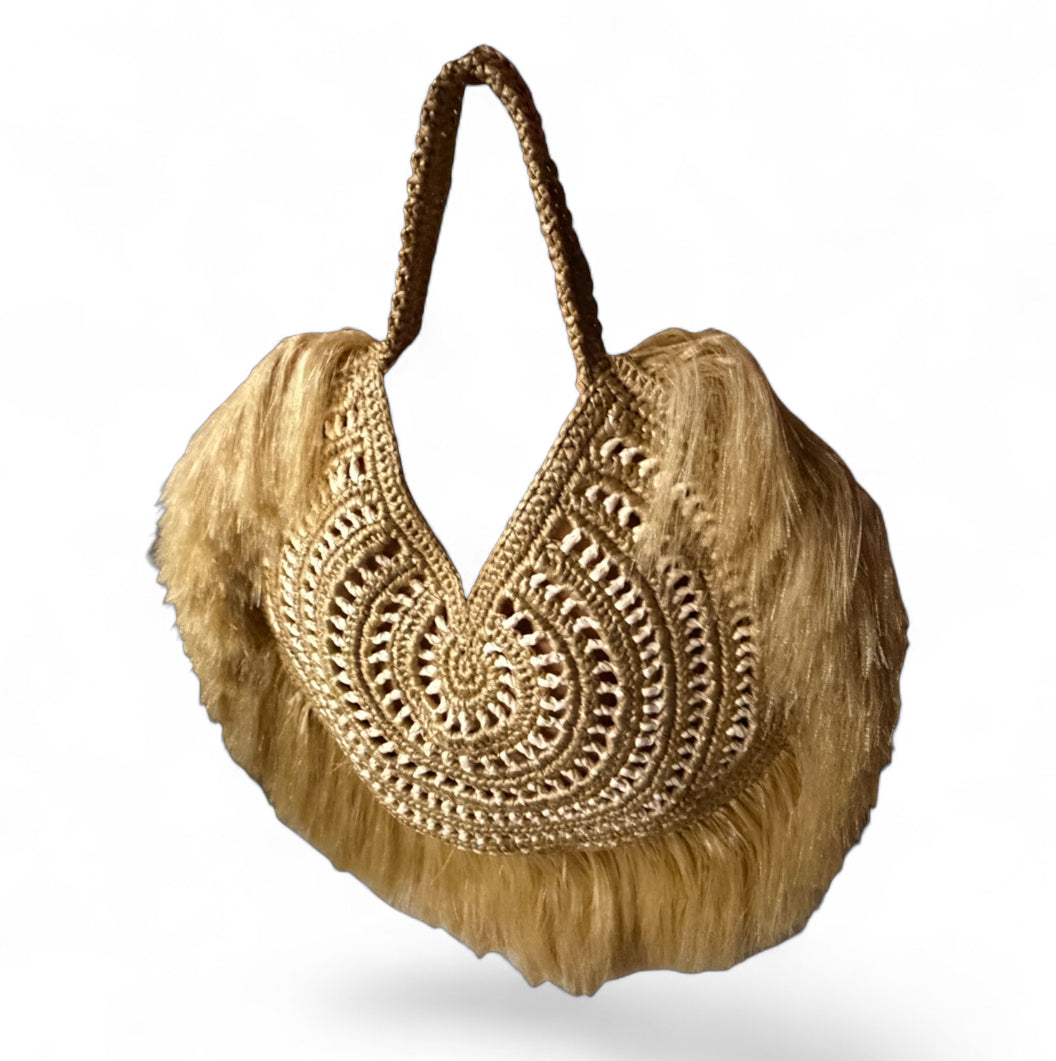 FIESTA Custom Handmade Shoulder Bag with Fringes | Premium Straw Bag